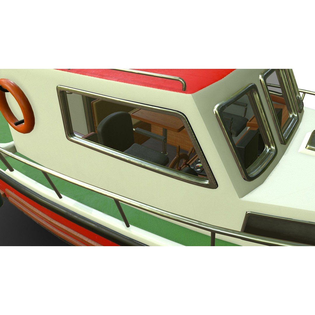 Fishing Boat 3D Model – Low Poly PBR Vessel for Games and VR - View 23