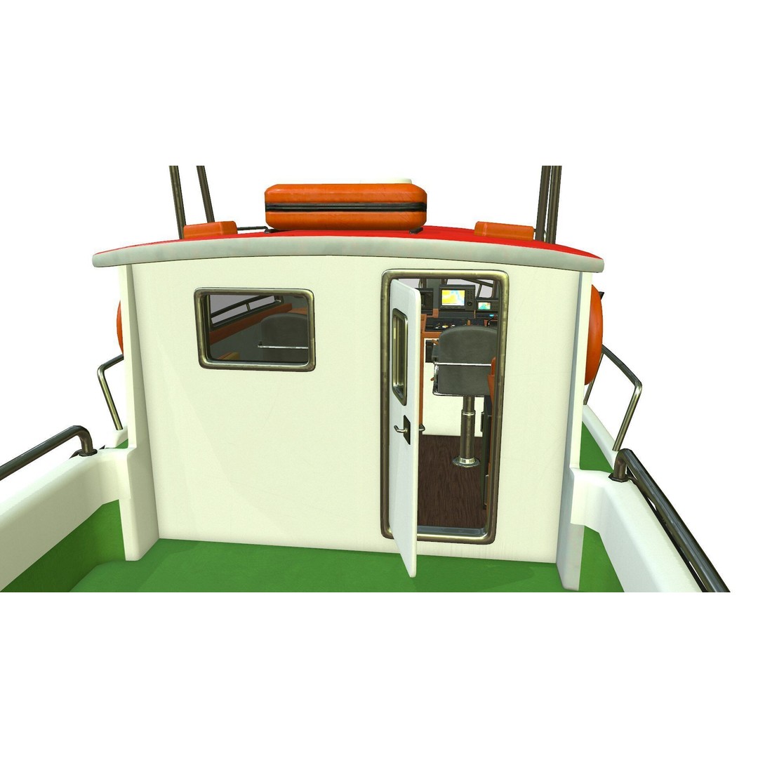 Fishing Boat 3D Model – Low Poly PBR Vessel for Games and VR - View 25
