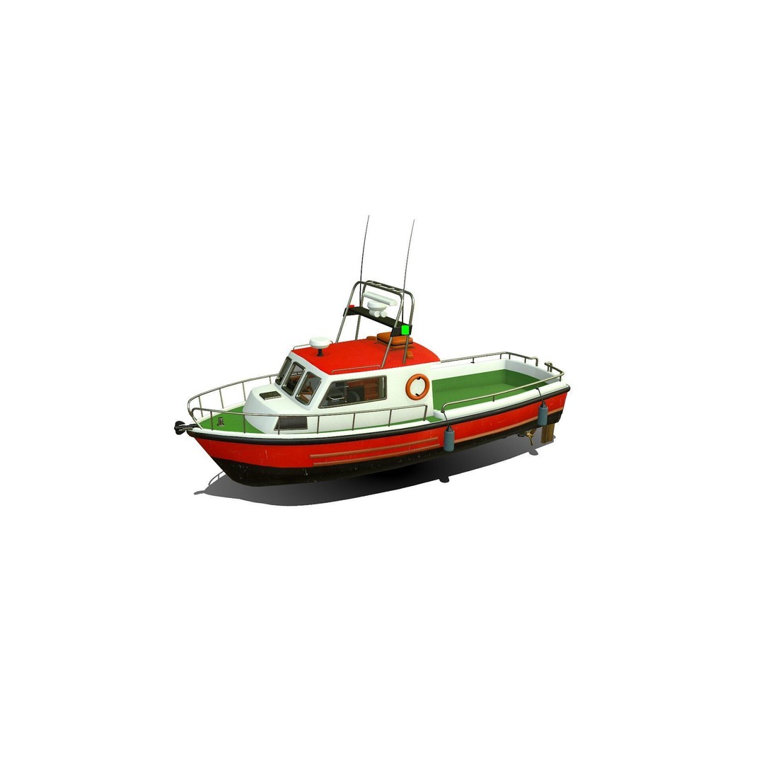 Fishing Boat 3D Model – Low Poly PBR Vessel for Games and VR - View 3