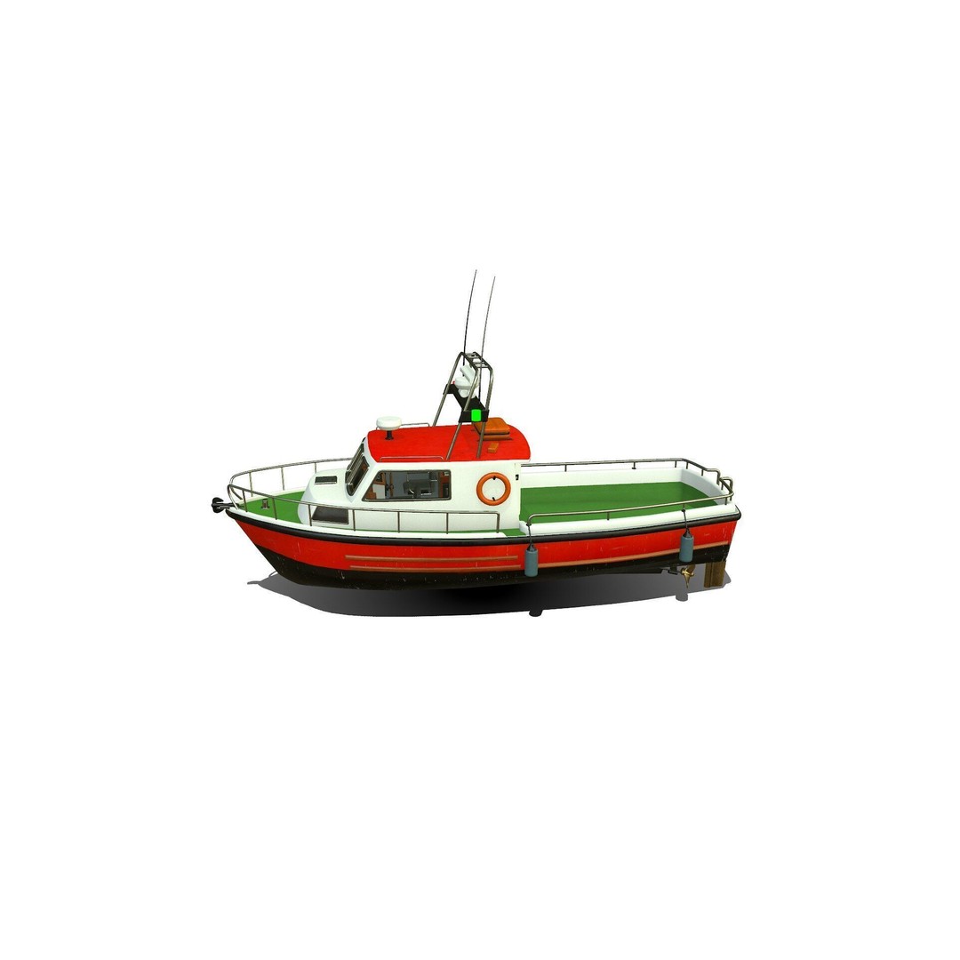 Fishing Boat 3D Model – Low Poly PBR Vessel for Games and VR - View 4