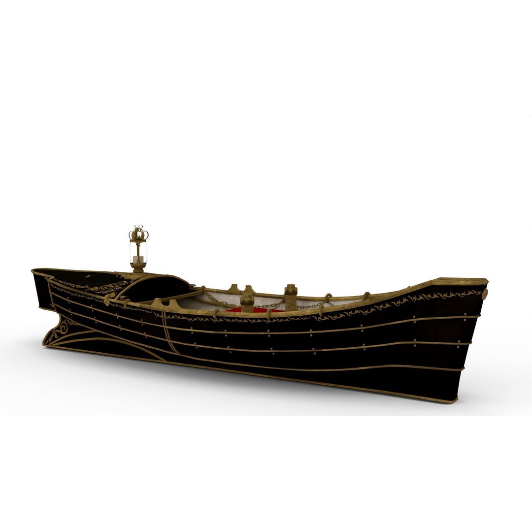 Realistic Boat 3D Model – High Quality Customizable, Blender - View 3
