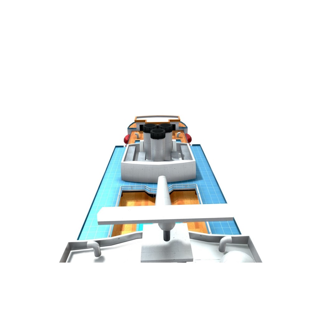 Italian Cruise Ship 3D Model – Low Poly Game Asset, PBR Textures - View 14