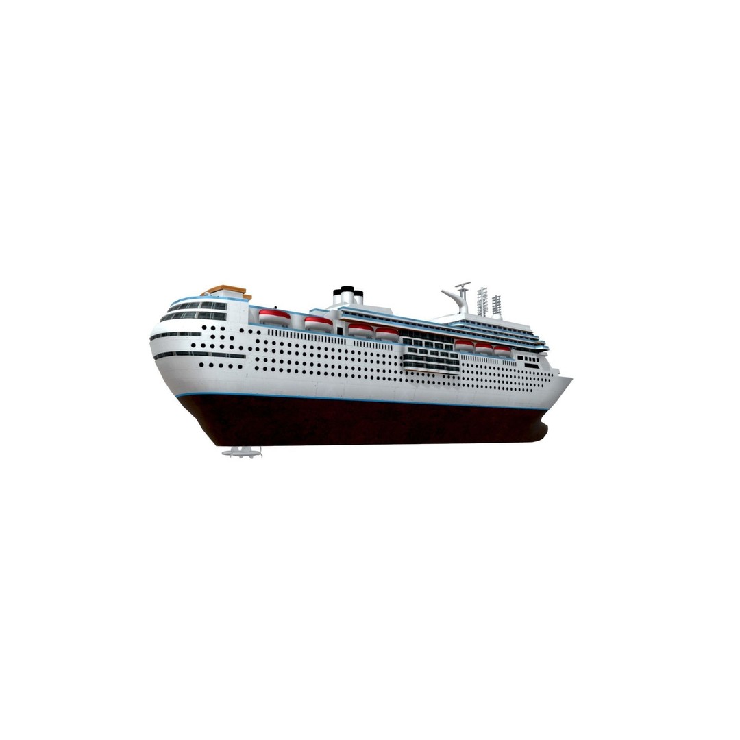 Italian Cruise Ship 3D Model – Low Poly Game Asset, PBR Textures - View 9