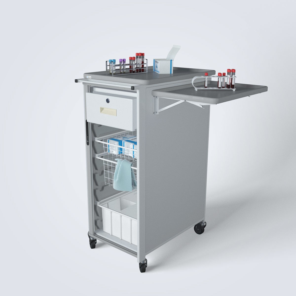 Medical Supply Cart - Fully Detailed 3D Model - View 12