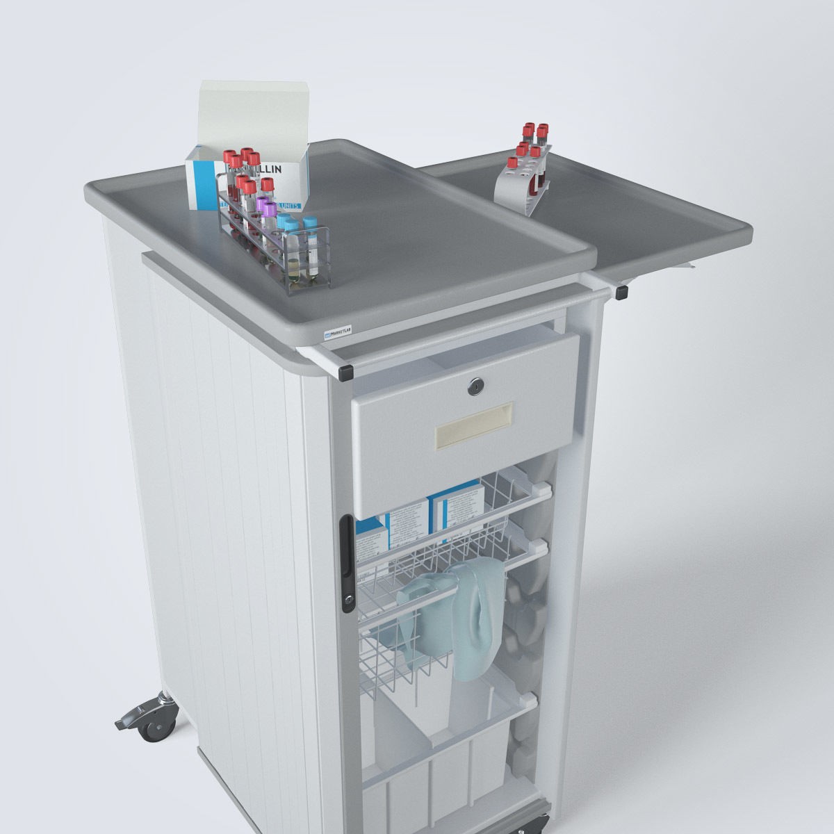 Medical Supply Cart - Fully Detailed 3D Model - View 13