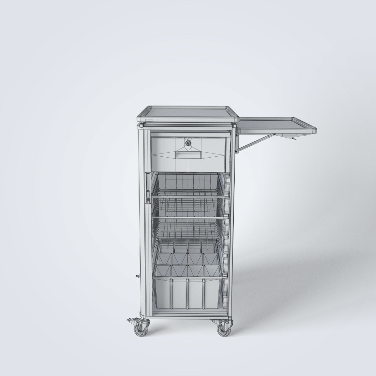 Medical Supply Cart - Fully Detailed 3D Model - View 14