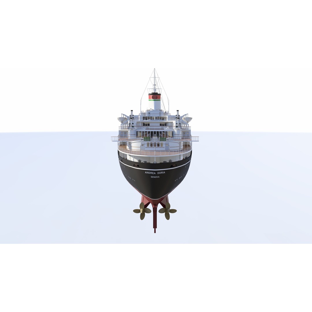 SS Andrea Doria 3D Model – Historic Oceanliner for SketchUp - View 10