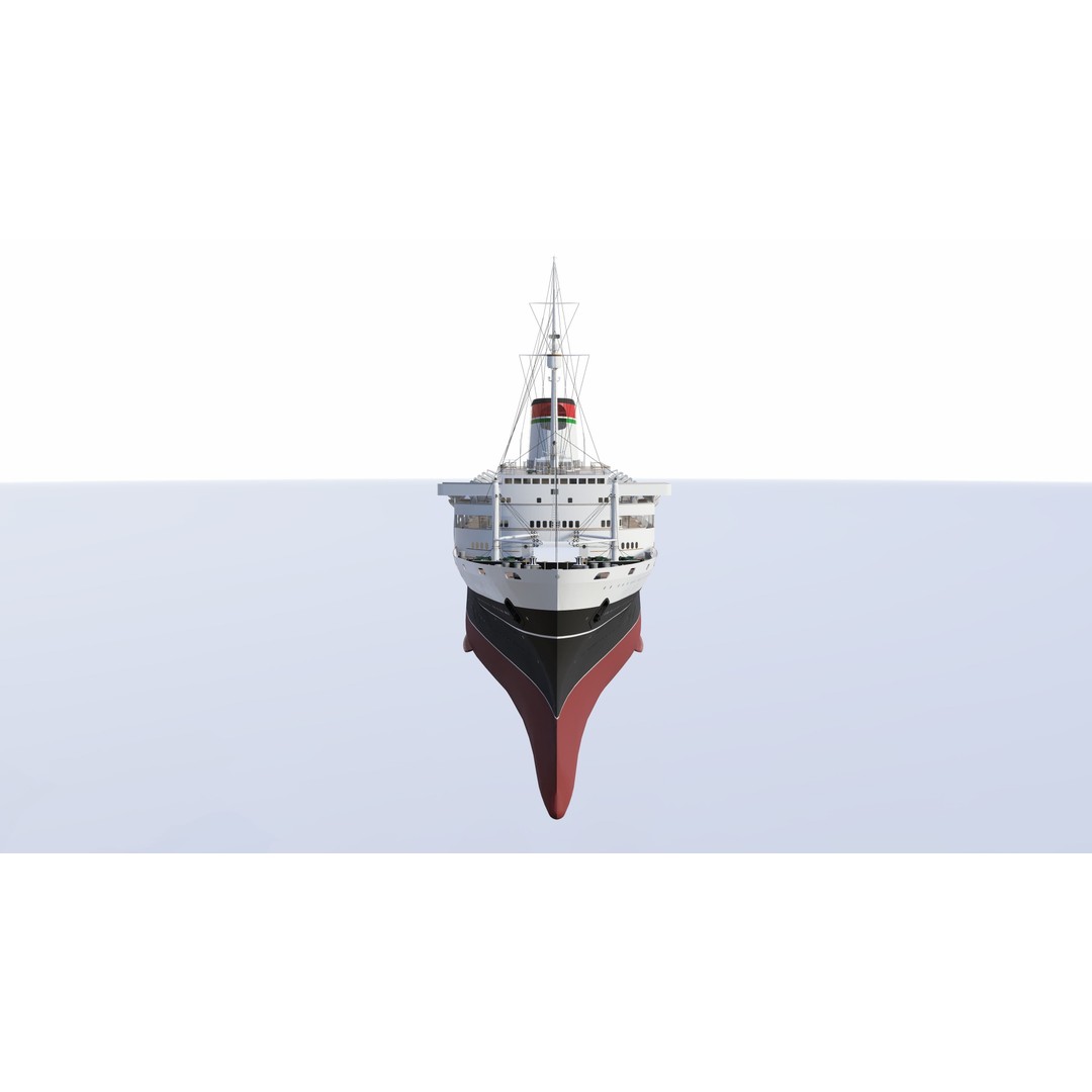 SS Andrea Doria 3D Model – Historic Oceanliner for SketchUp - View 11