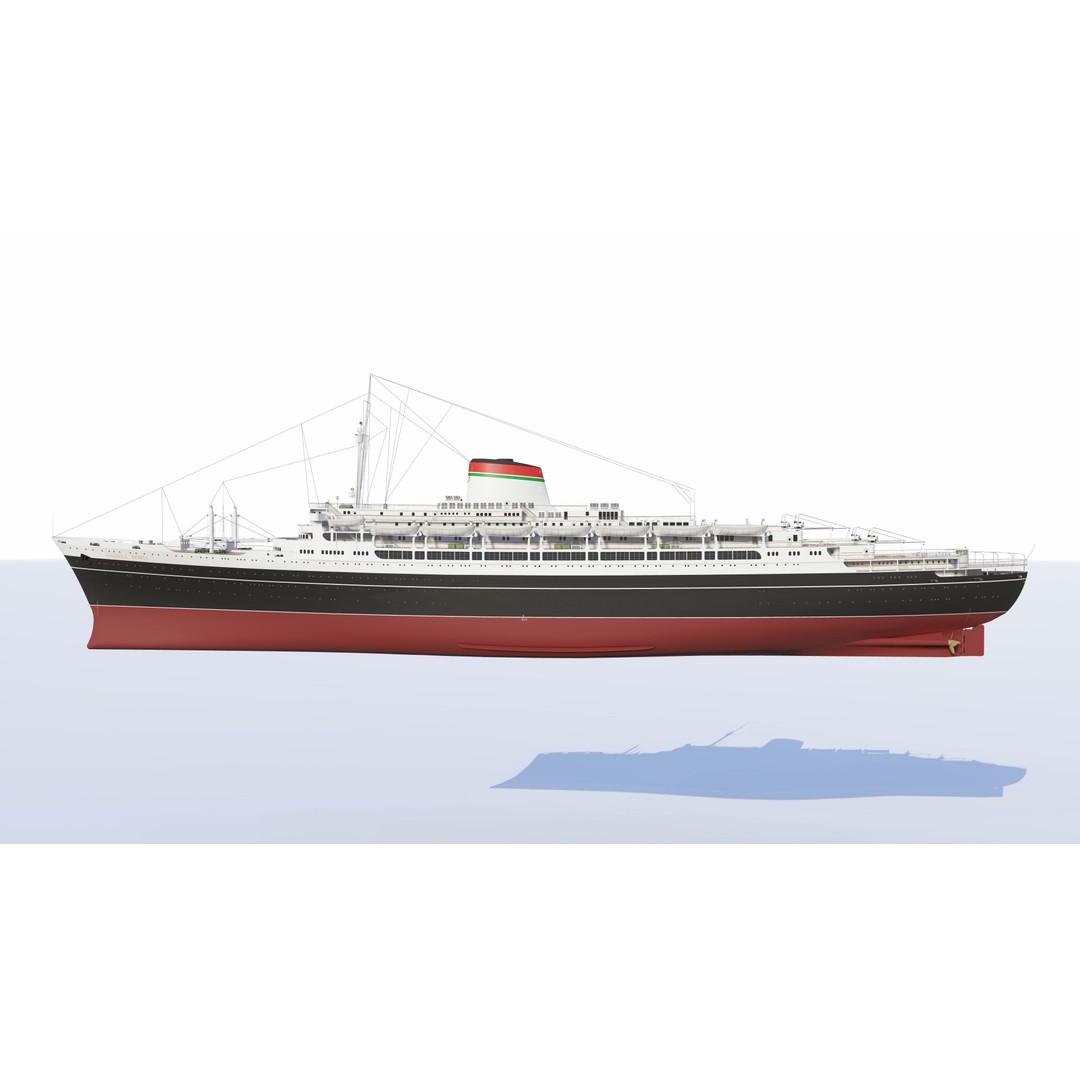 SS Andrea Doria 3D Model – Historic Oceanliner for SketchUp - View 12