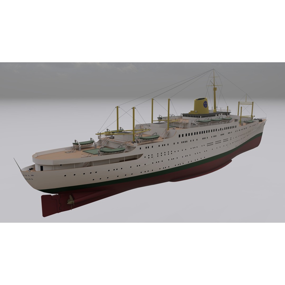 SS Andrea Doria 3D Model – Historic Oceanliner for SketchUp - View 14