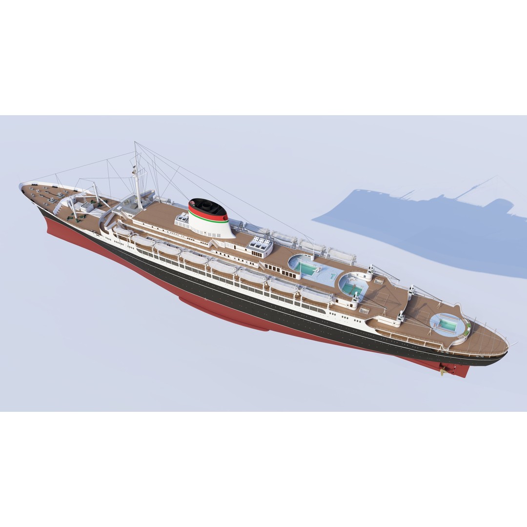 SS Andrea Doria 3D Model – Historic Oceanliner for SketchUp - View 15
