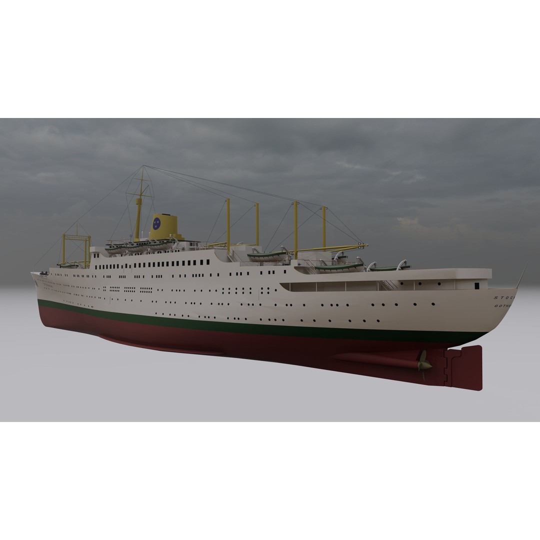 SS Andrea Doria 3D Model – Historic Oceanliner for SketchUp - View 16