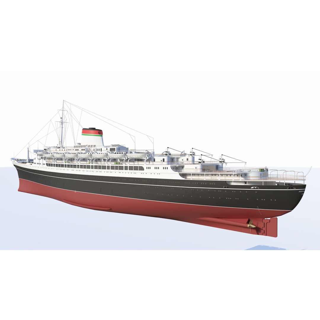SS Andrea Doria 3D Model – Historic Oceanliner for SketchUp - View 17