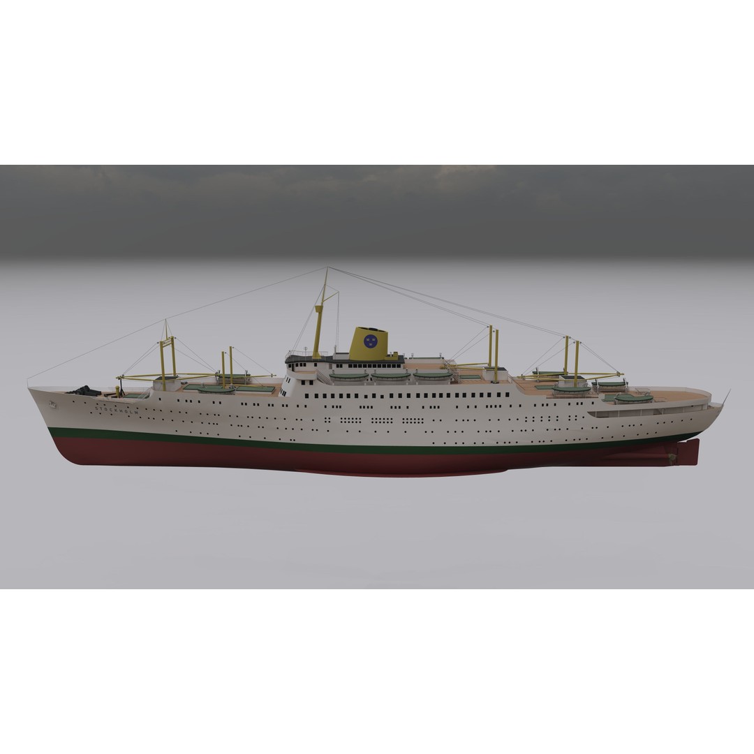 SS Andrea Doria 3D Model – Historic Oceanliner for SketchUp - View 19