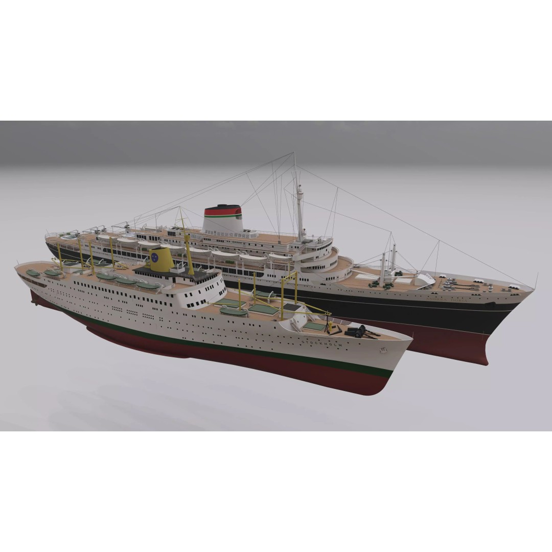 SS Andrea Doria 3D Model – Historic Oceanliner for SketchUp - View 2