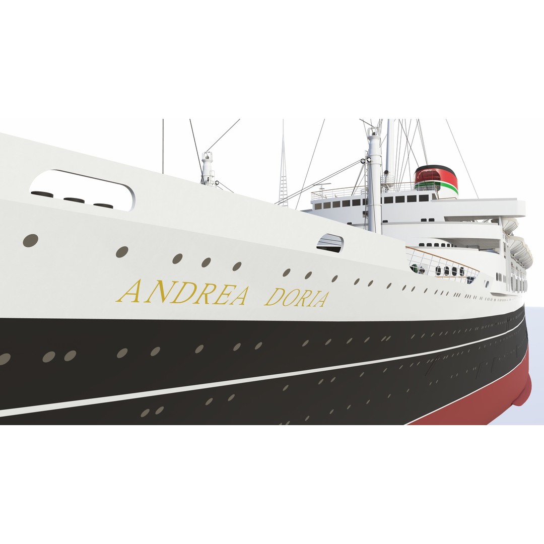 SS Andrea Doria 3D Model – Historic Oceanliner for SketchUp - View 20