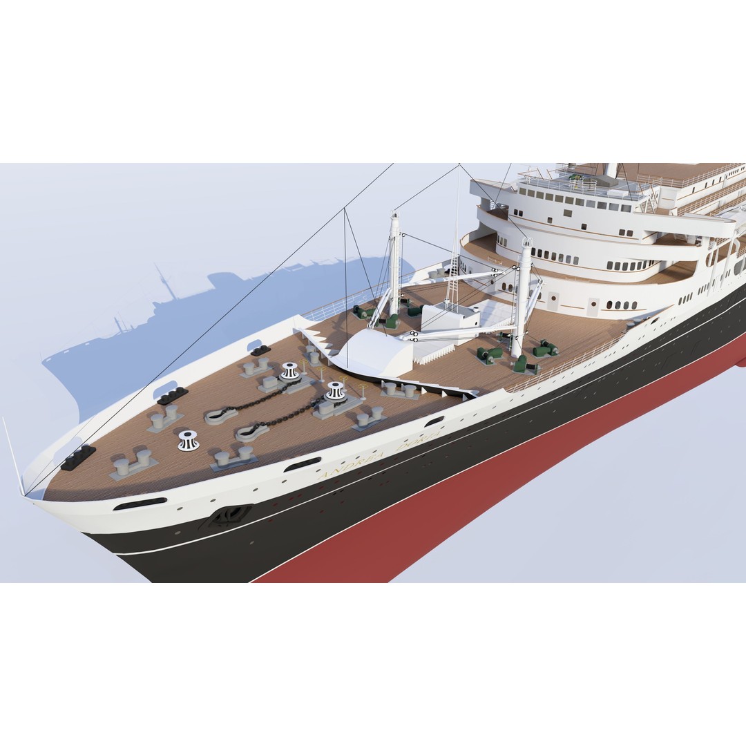 SS Andrea Doria 3D Model – Historic Oceanliner for SketchUp - View 21