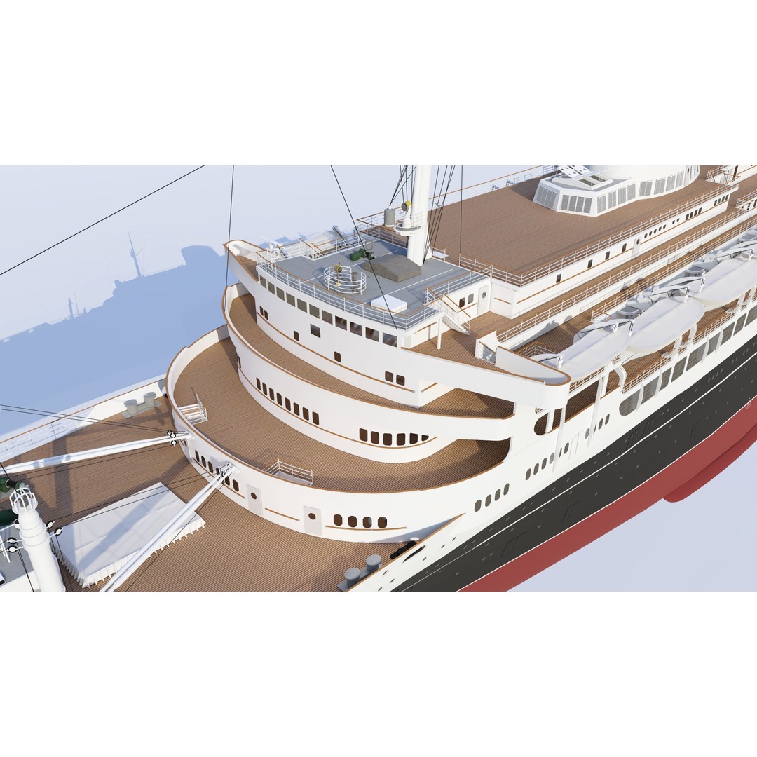 SS Andrea Doria 3D Model – Historic Oceanliner for SketchUp - View 22