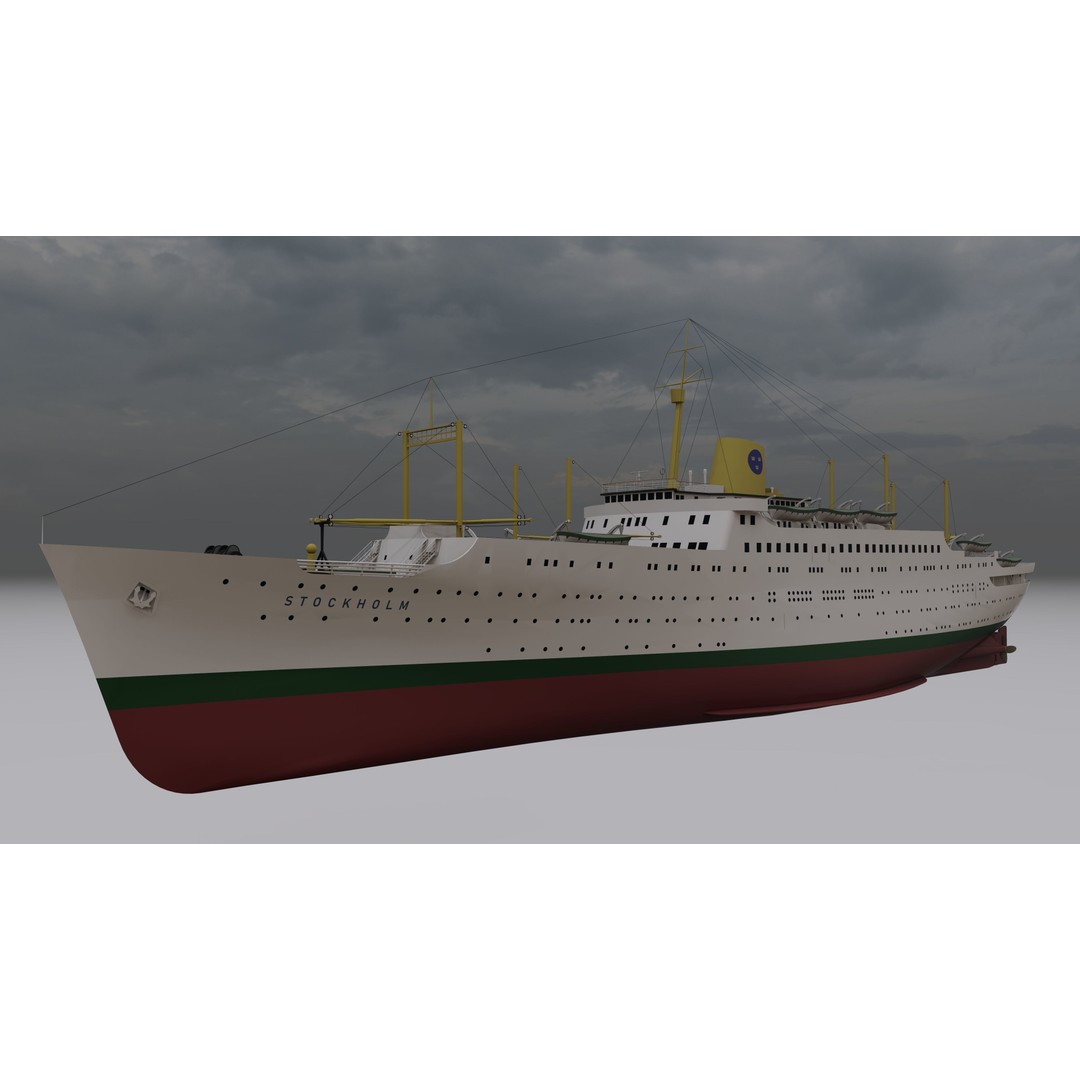 SS Andrea Doria 3D Model – Historic Oceanliner for SketchUp - View 5