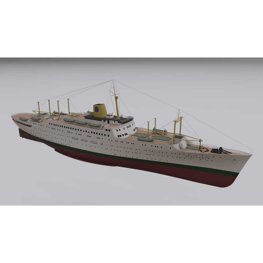 SS Andrea Doria 3D Model – Historic Oceanliner for SketchUp - View 6