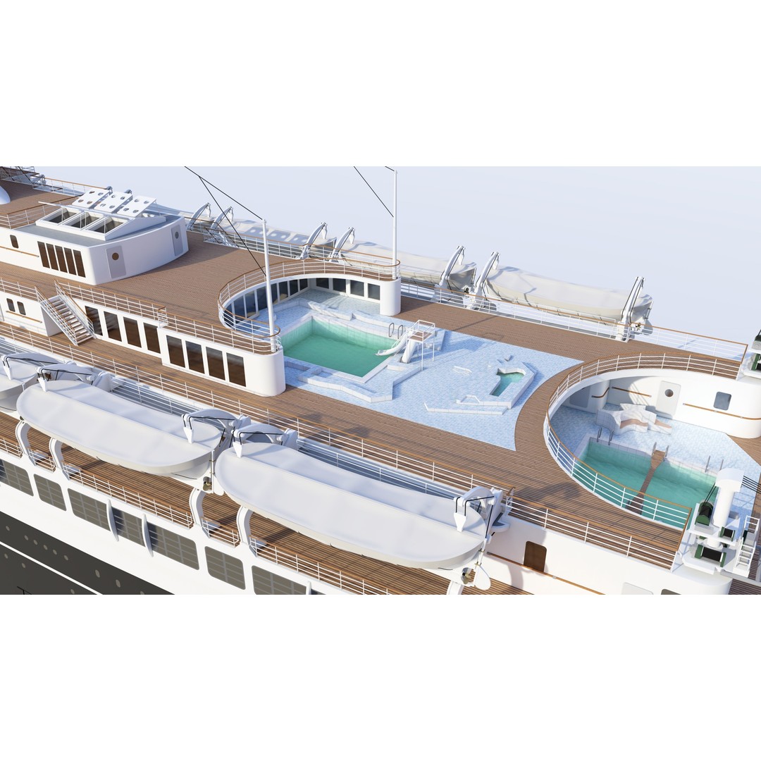 SS Andrea Doria 3D Model – Historic Oceanliner for SketchUp - View 8