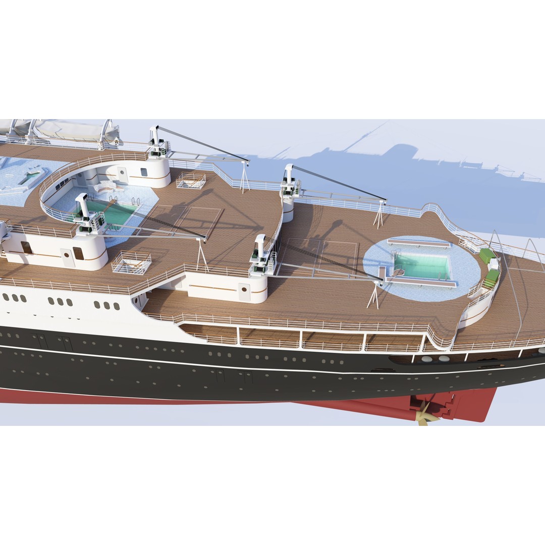 SS Andrea Doria 3D Model – Historic Oceanliner for SketchUp - View 9