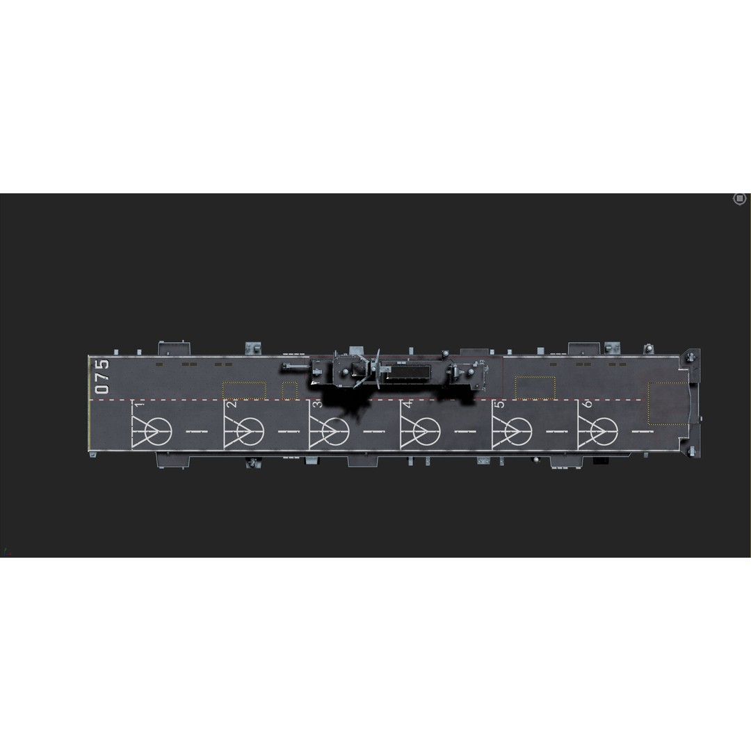 Chinese Navy Type 075 Amphibious Helicopter Assault Ship 3D Model – High Poly Game Asset, FBX - View 7