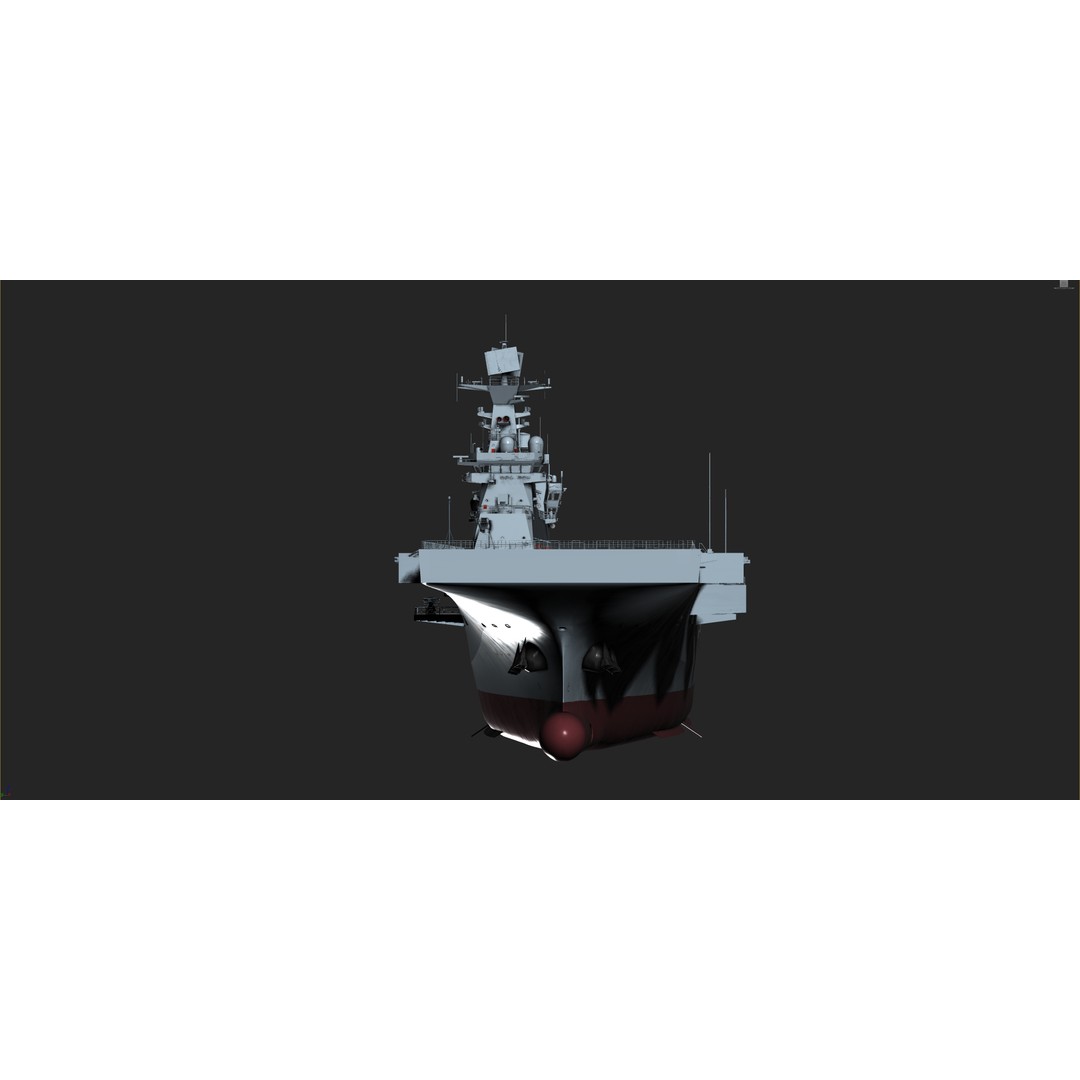 Chinese Navy Type 075 Amphibious Helicopter Assault Ship 3D Model – High Poly Game Asset, FBX - View 8