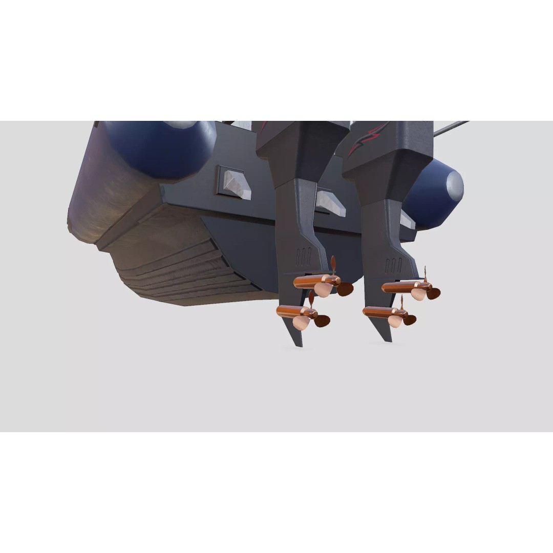 RHIB Patrol Boat 3D Model – Low Poly PBR Game Asset, FBX, OBJ, Blender - View 23