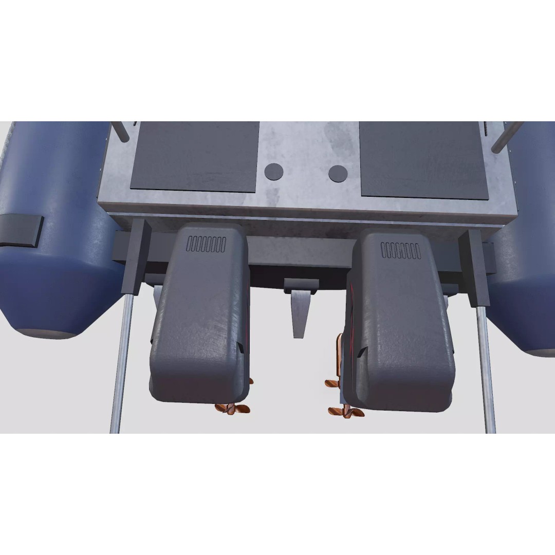 RHIB Patrol Boat 3D Model – Low Poly PBR Game Asset, FBX, OBJ, Blender - View 25