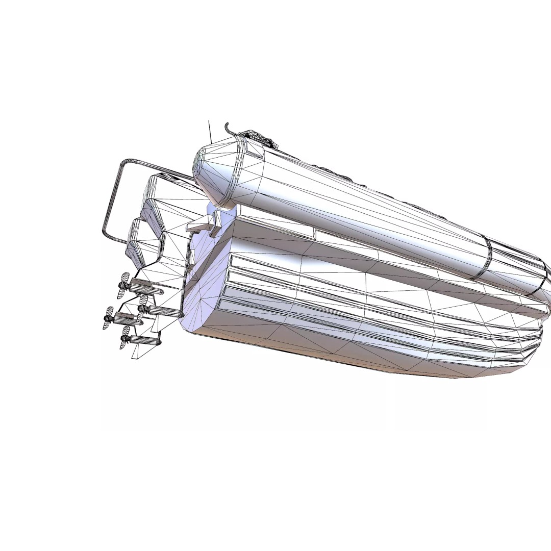 RHIB Patrol Boat 3D Model – Low Poly PBR Game Asset, FBX, OBJ, Blender - View 34