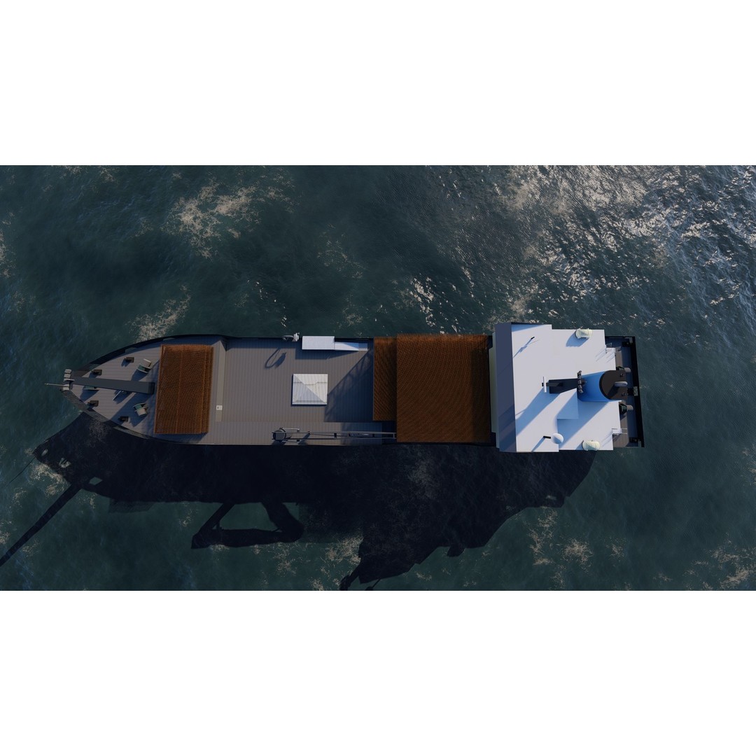 Bulk Carrier Tanker Ship 3D Model – Rigged Industrial Vessel, FBX, OBJ - View 3