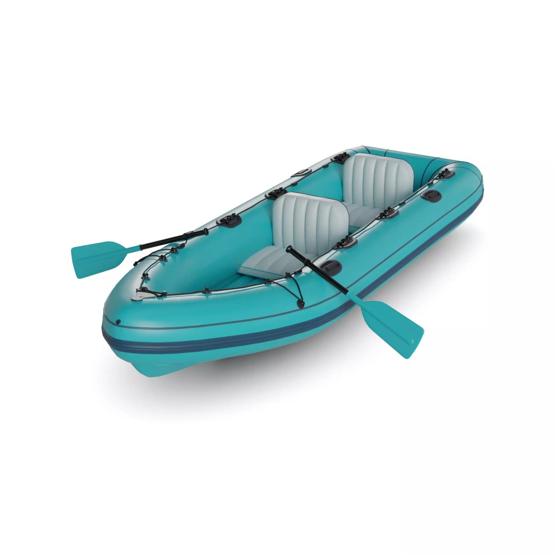 Inflatable Kayak 3D Model – Tandem Low Poly PBR Asset, FBX
