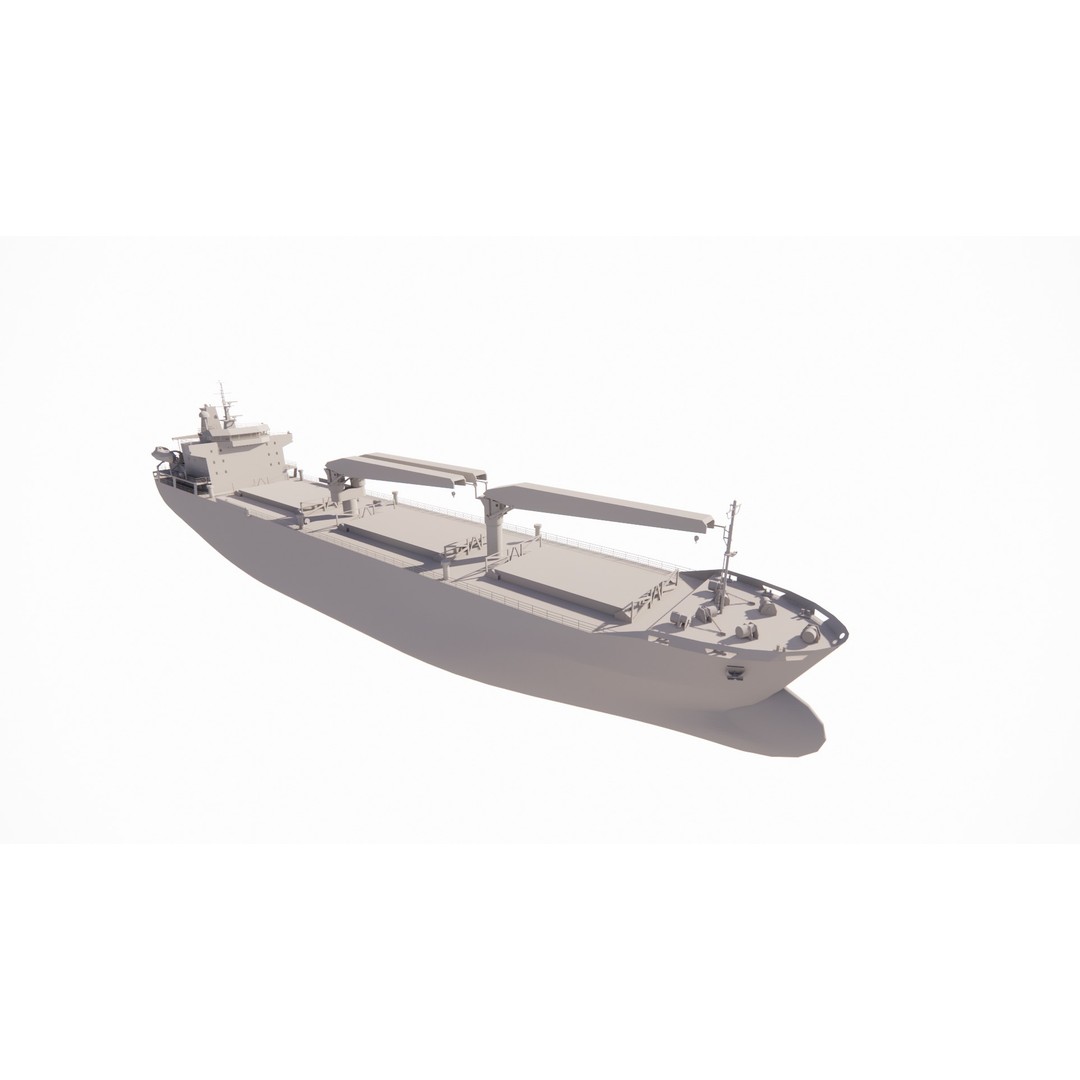 Bulk Carrier Ship 3D Model – Rigged Industrial Vessel, FBX, OBJ - View 18