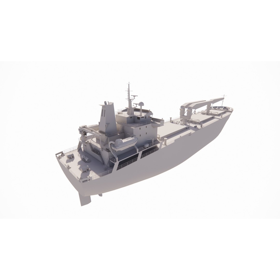 Bulk Carrier Ship 3D Model – Rigged Industrial Vessel, FBX, OBJ - View 19