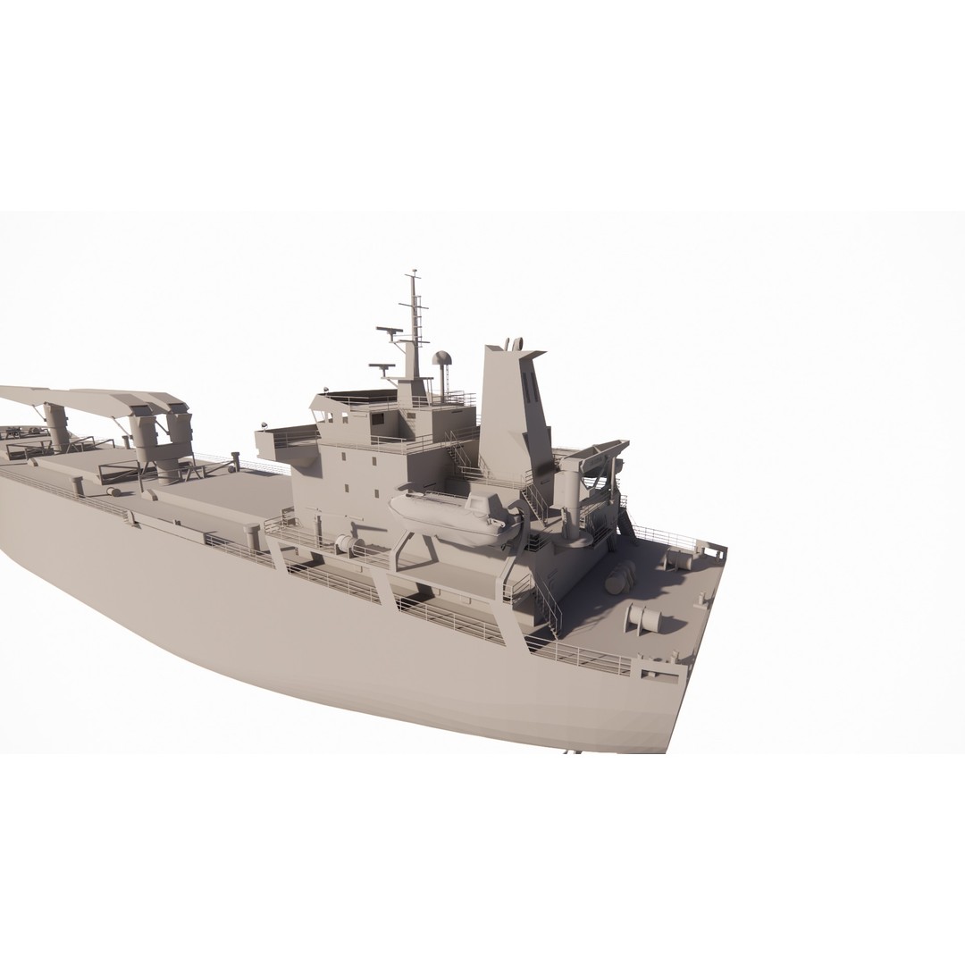 Bulk Carrier Ship 3D Model – Rigged Industrial Vessel, FBX, OBJ - View 20