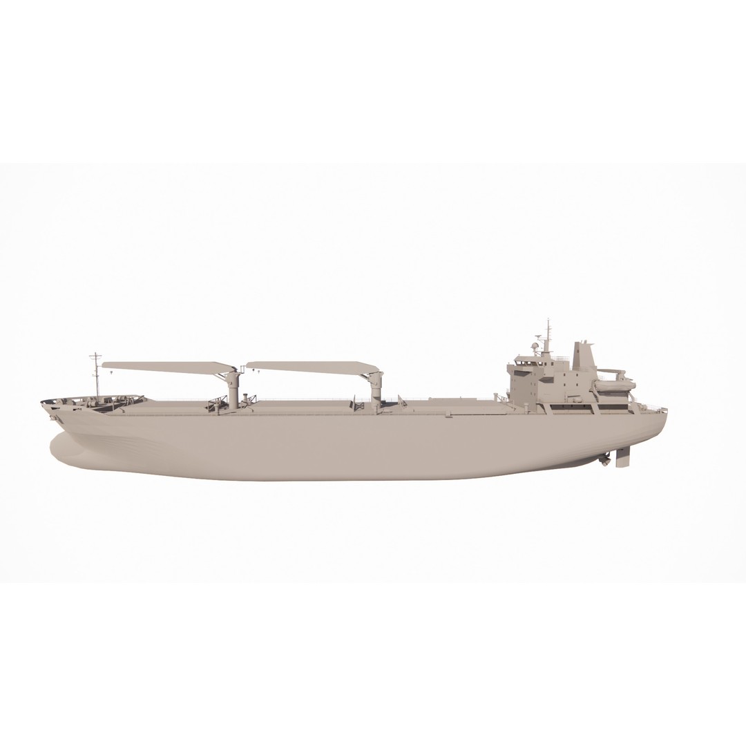 Bulk Carrier Ship 3D Model – Rigged Industrial Vessel, FBX, OBJ - View 21