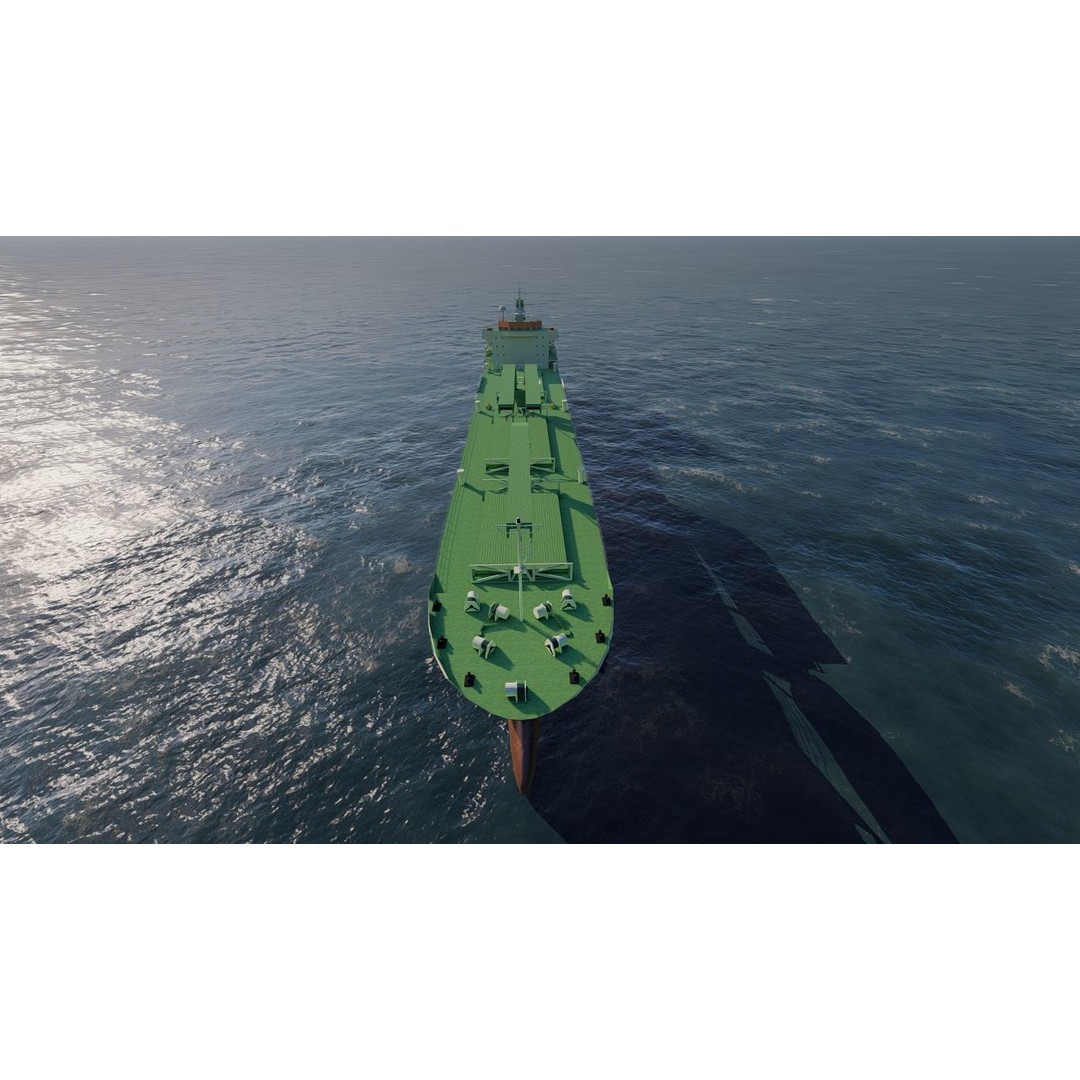 Bulk Carrier Ship 3D Model – Rigged Industrial Vessel, FBX, OBJ - View 6