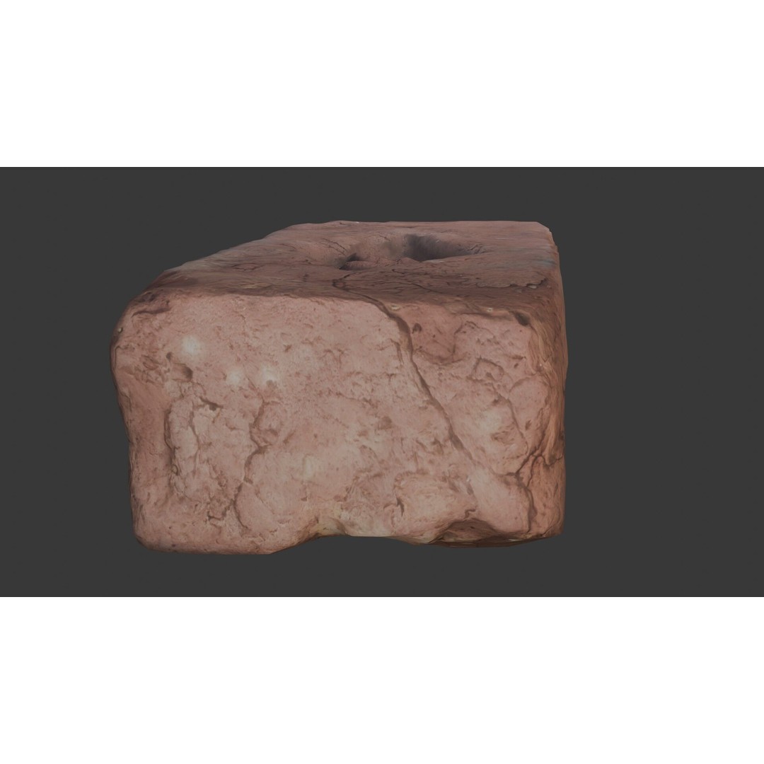 Clay Brick 3D Model – Low Poly Aged Asset with PBR Textures, FBX & More