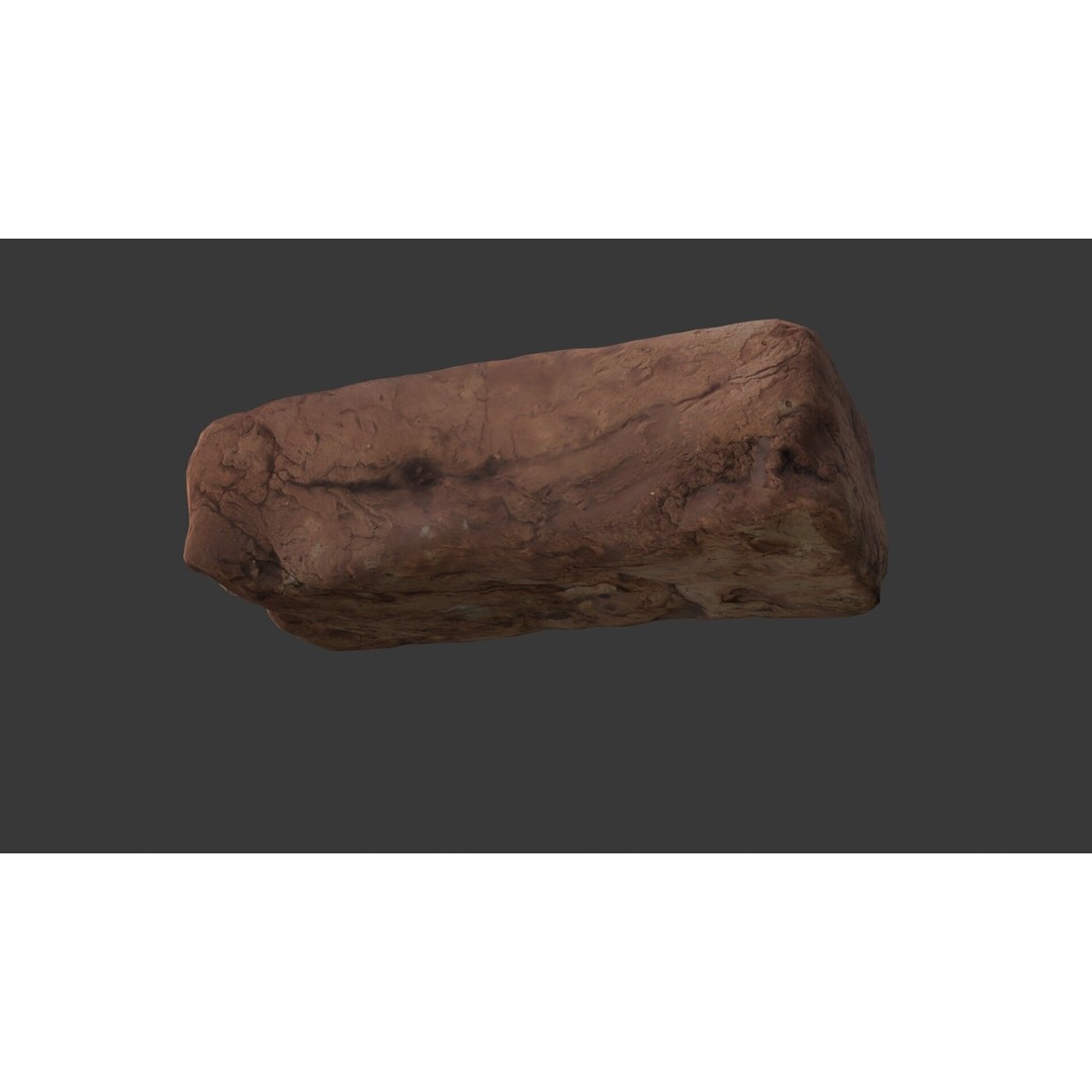 Clay Brick 3D Model – Low Poly Aged Asset with PBR Textures, FBX & More - View 8