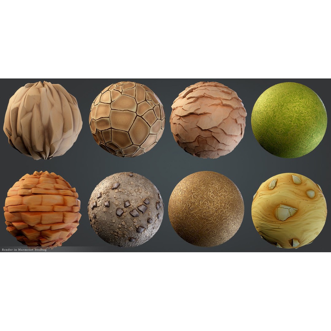 Stylized Oasis PBR Material Pack 3D Model – Game Ready Textures for Unreal - View 4