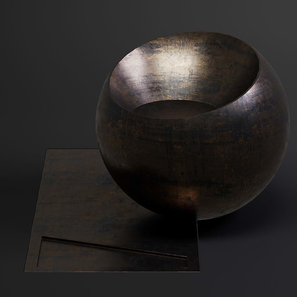 Dirty Metal 3D Model – 8K Seamless PBR Textures for Architectural Use