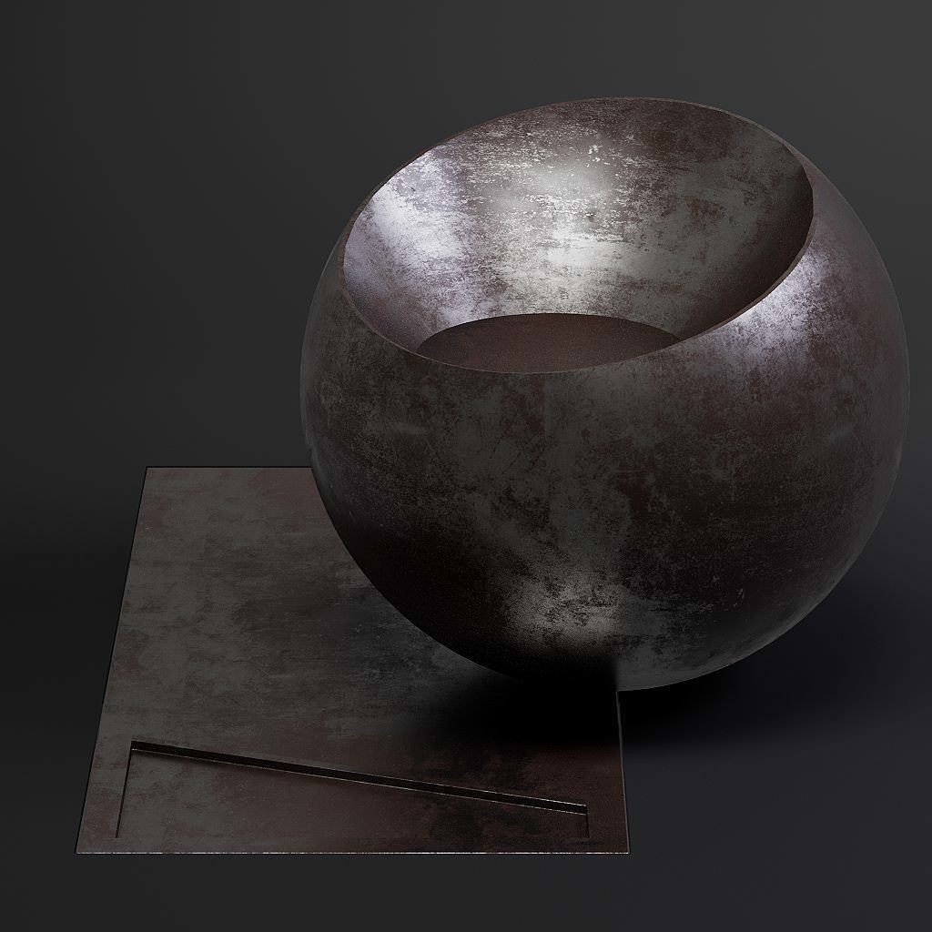 Dirty Metal 3D Model – 8K Seamless PBR Textures for Architectural Use - View 13