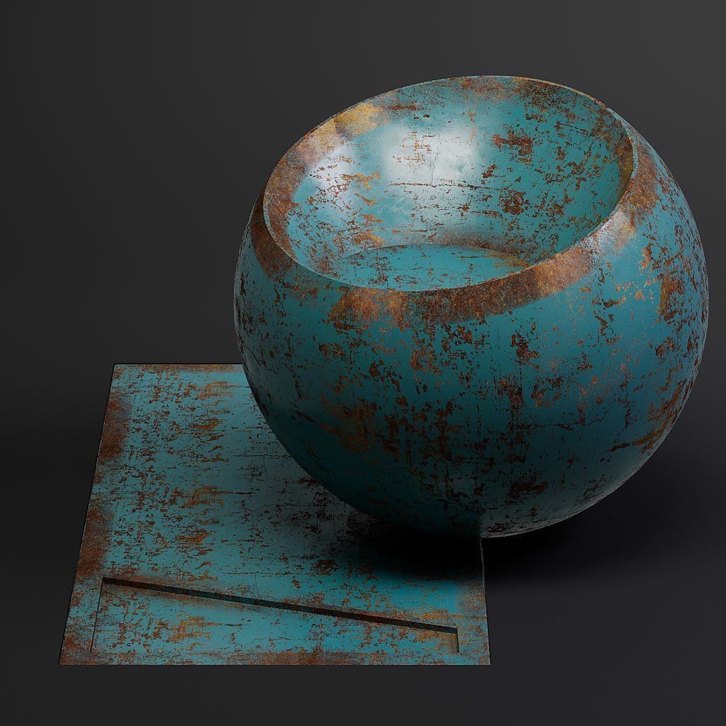 Dirty Metal 3D Model – 8K Seamless PBR Textures for Architectural Use - View 5