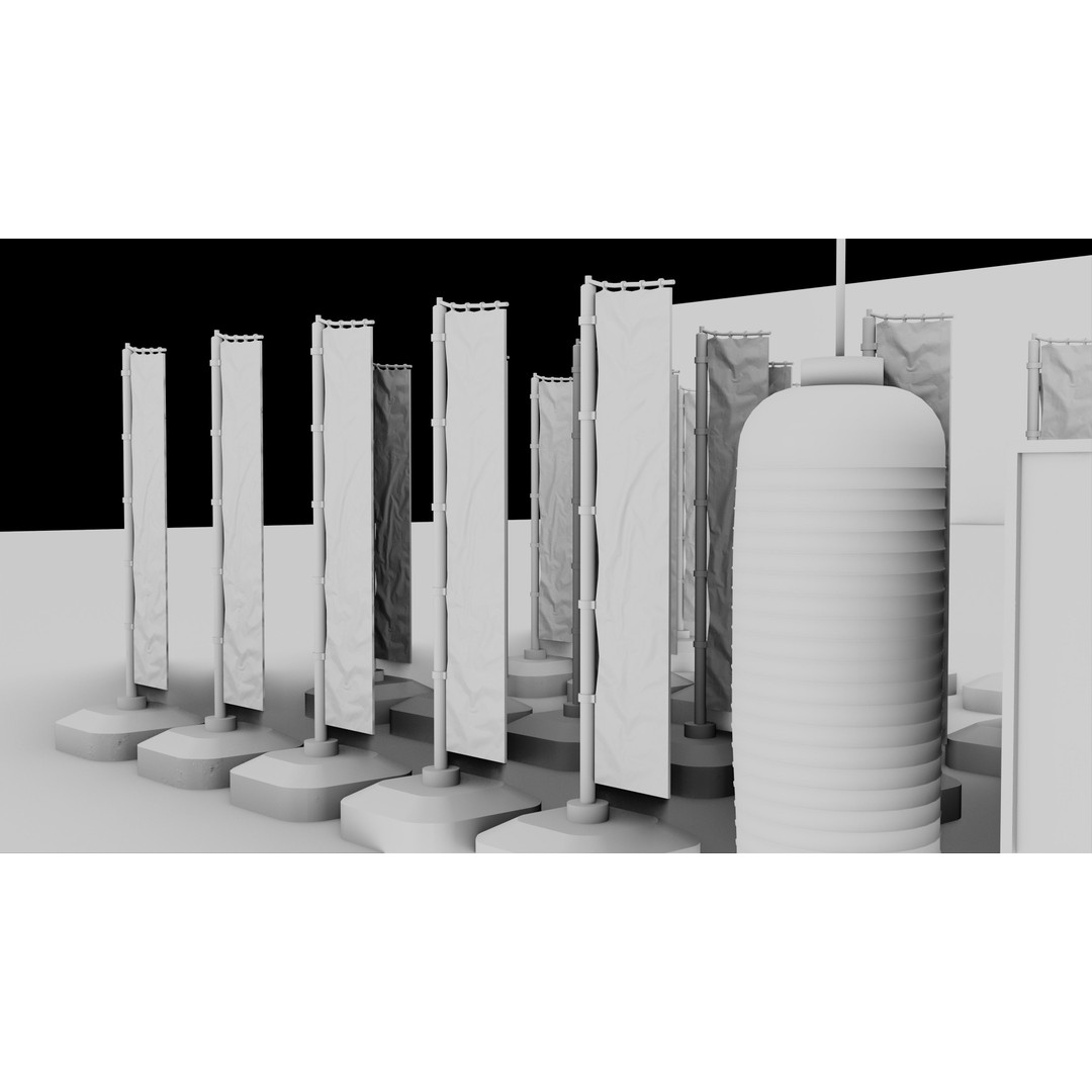 Japanese Restaurant Signs and Posters 3D Model – Low-Poly PBR Textures, Blender - View 16