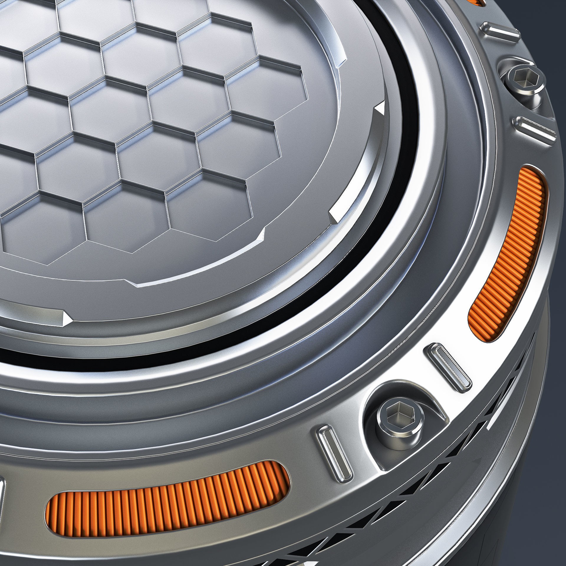 Sci Fi Container M 1 - Game-Ready 3D Model - View 10