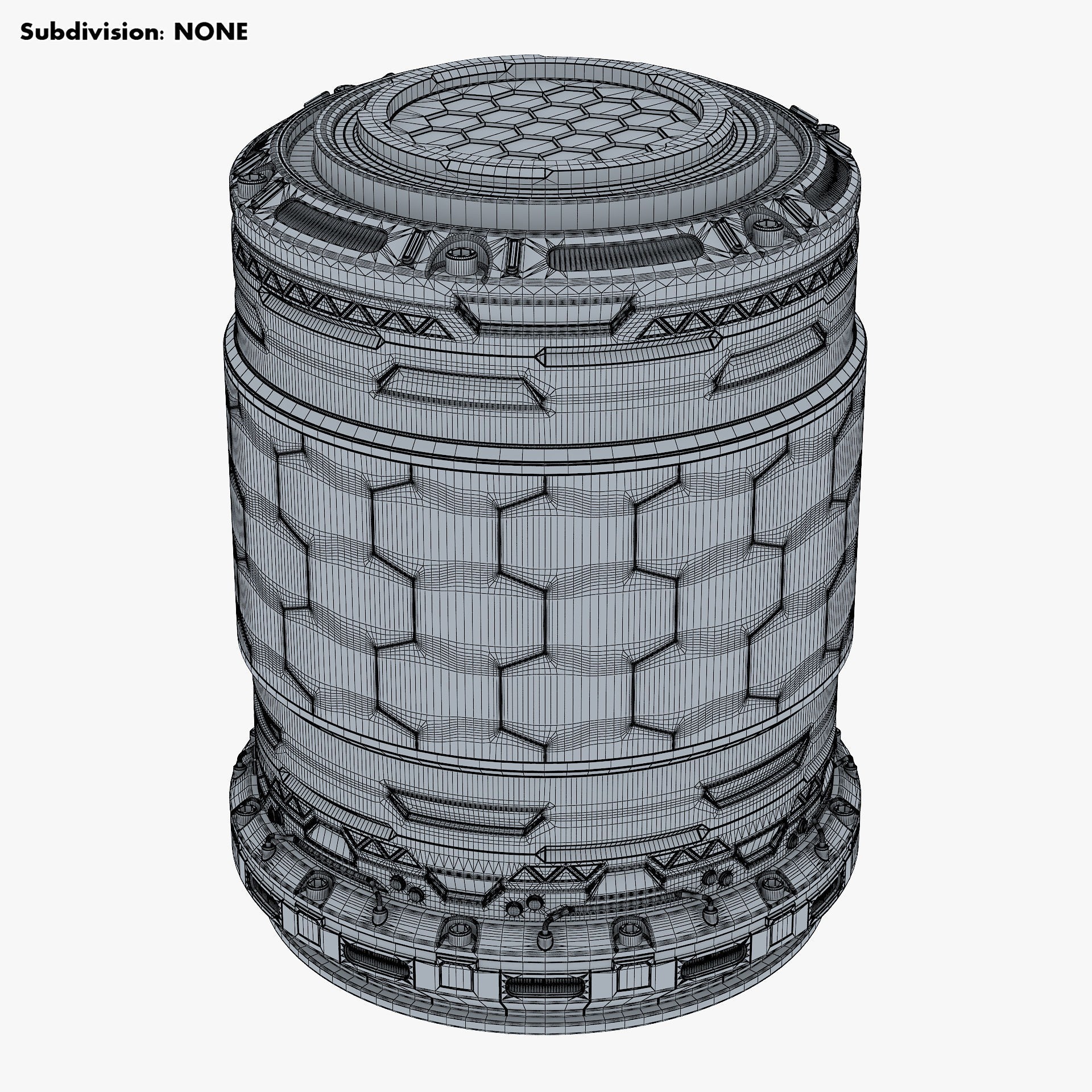Sci Fi Container M 1 - Game-Ready 3D Model - View 14