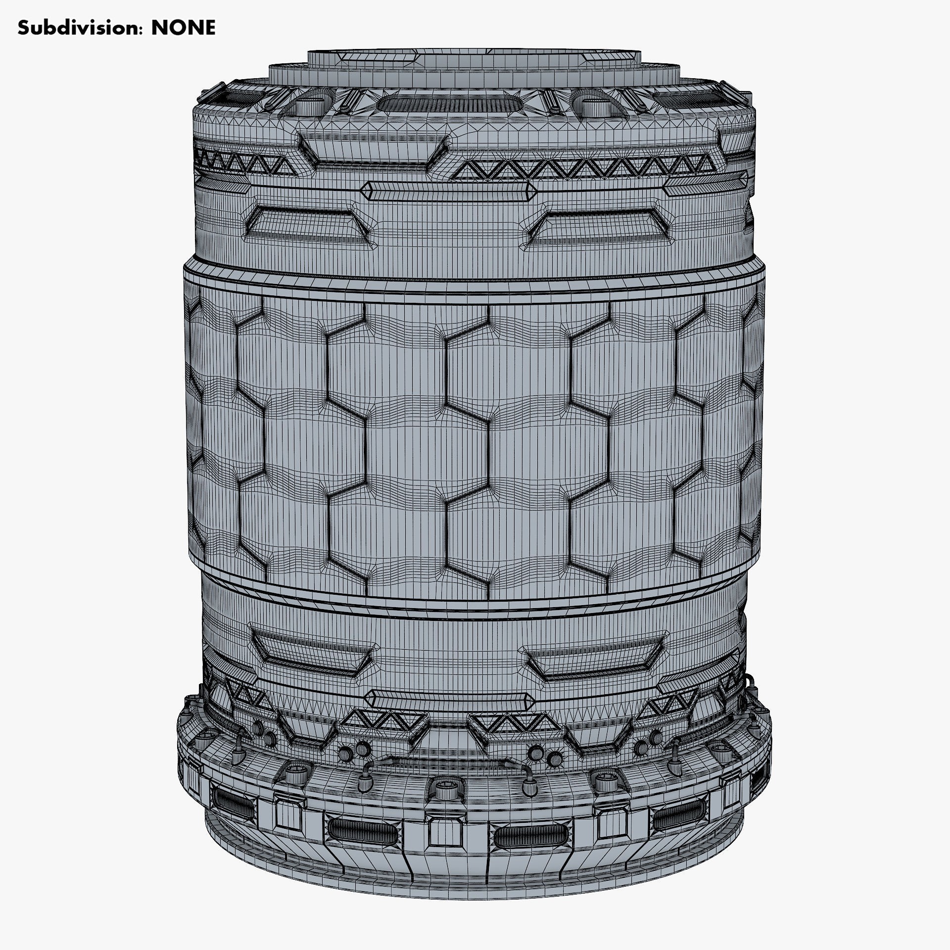 Sci Fi Container M 1 - Game-Ready 3D Model - View 16