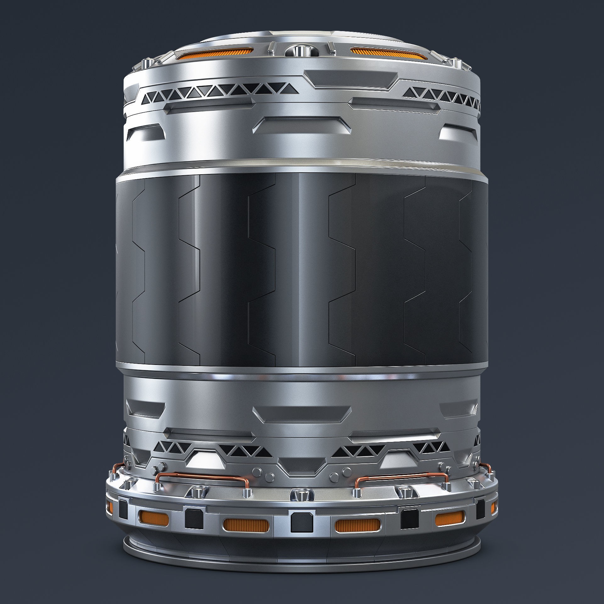 Sci Fi Container M 1 - Game-Ready 3D Model - View 4