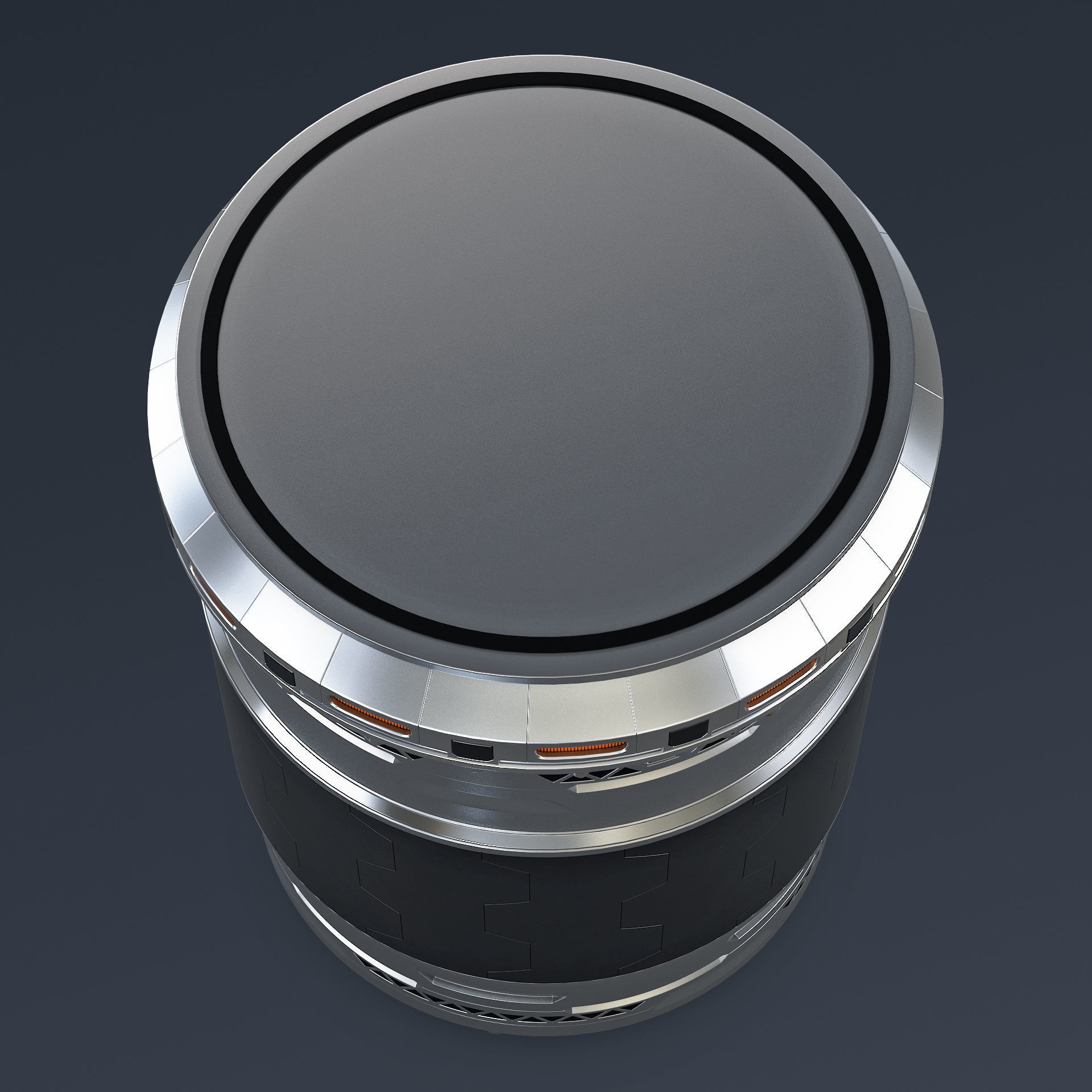 Sci Fi Container M 1 - Game-Ready 3D Model - View 8